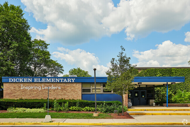The Dicken Elementary School's motto is 'Inspiring Leaders'.