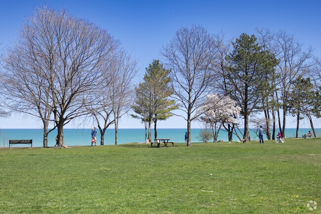 Centennial Park in Winnetka has a perfect view of Lake Michigan.