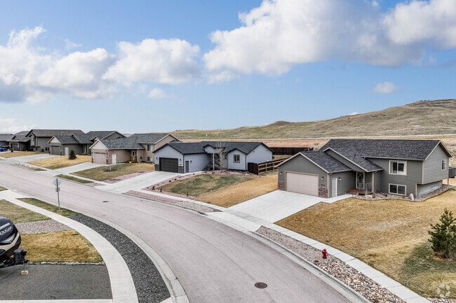 Ranch style homes with garages are abundant in Rapid Valley.