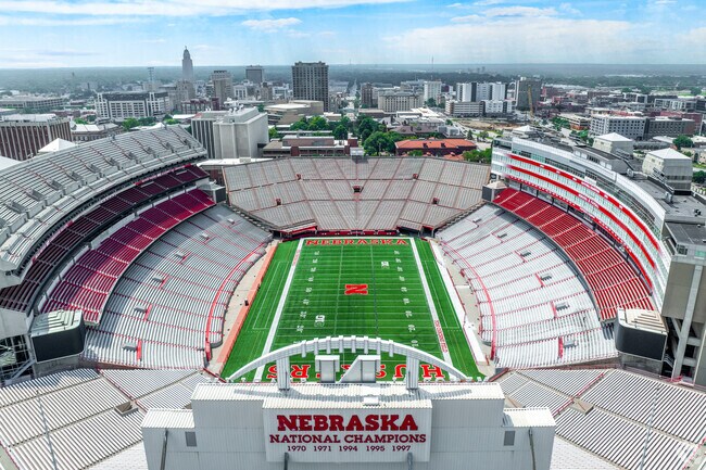 Greater South residents are just a 5-mile drive from Memorial Stadium for football games.