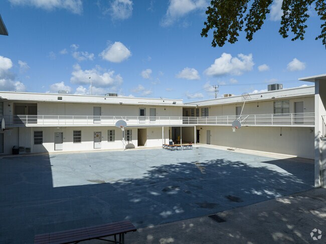 The Seven Day Adventist Union Academy courtyard.