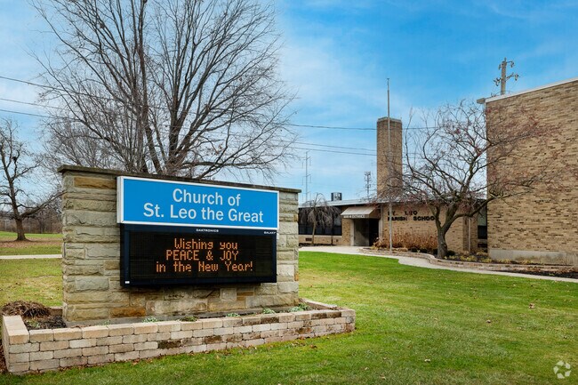 St. Leo the Great Elementary School's name adorns, a beacon for learning and growth.