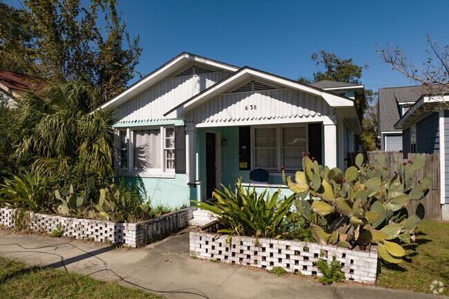 Colorful facades and coastal landscaping add character to Eastside homes.