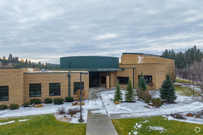 Northwest Christian Schools features a grand front entrance.