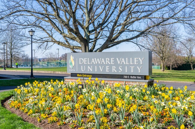 Delaware Valley University spans 570 acres at New Britain’s edge.