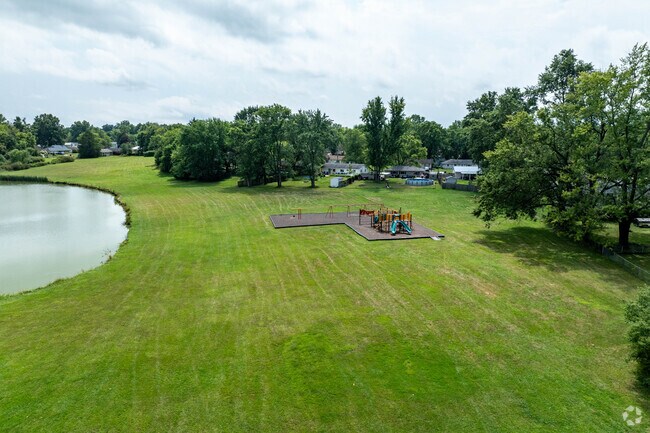 Kids can play on the playground at Burbank Park.