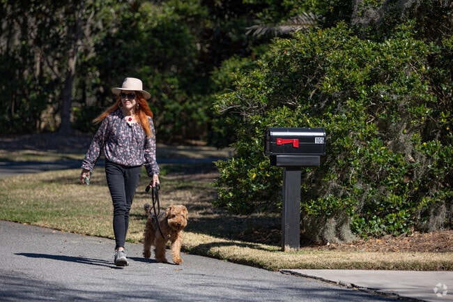 Residents of Whitmarsh Island enjoy walking the quiet residential streets.