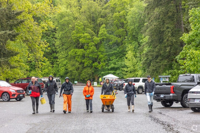 Habitat restoration at Mary S. Young Park is led by SOLVE Oregon.