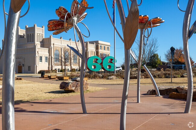 The 66 park is located is adjoined with the Price tower in Bartlesville.