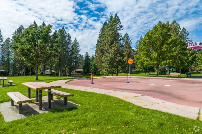 The North Indian trail neighborhood features a water park within Pacific park.