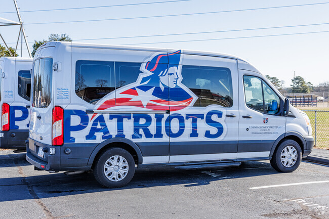 The mascot of Union Grove Christian School is the Patriots.