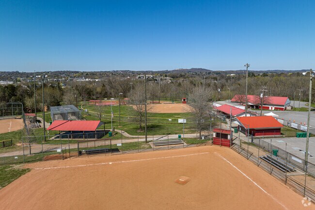 Halls Community Park baseball field is used for practice during the baseball season in Halls Crossroads.