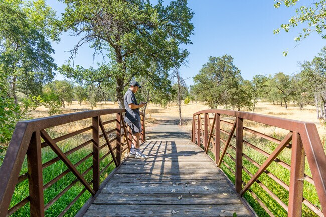 In the heart of North Hilltop is a suburban walking trail.