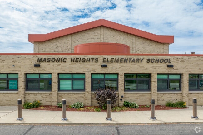 Masonic Heights Middle School in Saint Clair Shores faces Masonic Avenue.