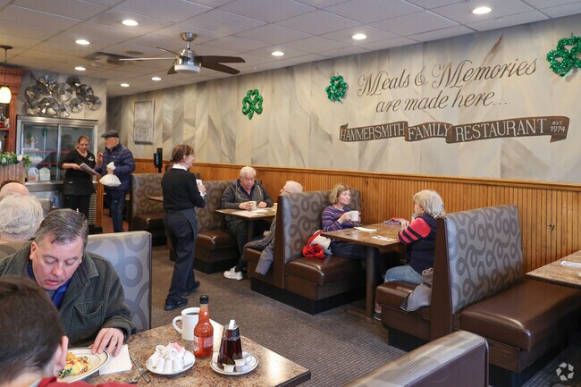 Upper Walnut Street residents enjoy a good meal at the nearby Hammersmith Family Restaurant.