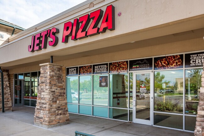 Enjoy Detroit-style pizza at Jet's Pizza near Aspen Creek.