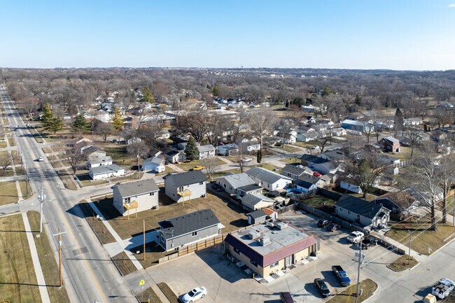 Gray's Woods features smaller homes amidst dense trees.
