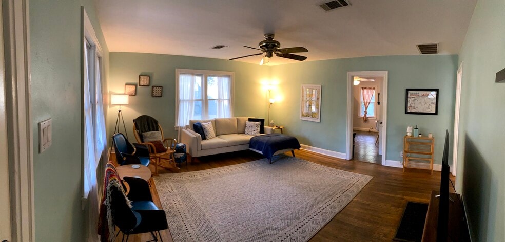 Living room towards kitchen