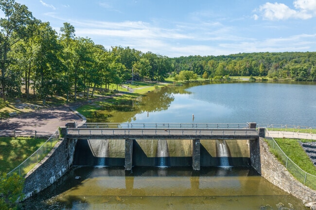 Green Lane Park is well-maintained throughout the year in Upper Fredrick Township.
