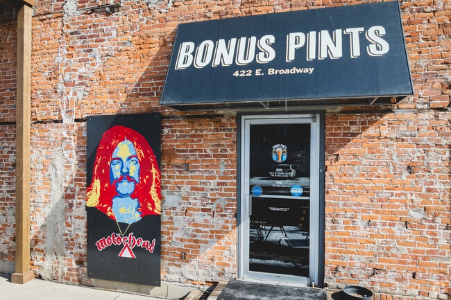 In downtown Logansport, Bonus Pints serves food made from scratch using fresh & locally sourced ingredients paired with craft beers and features an arcade and record store.