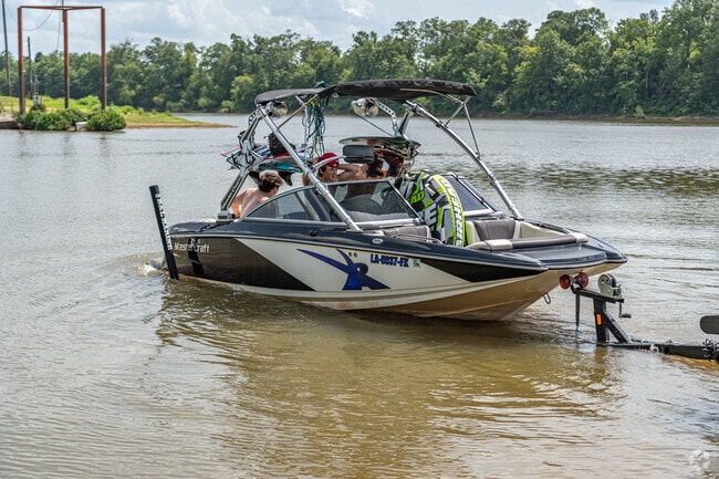 Forsythe Park includes a public boat launch that offers access to the Ouachita River.