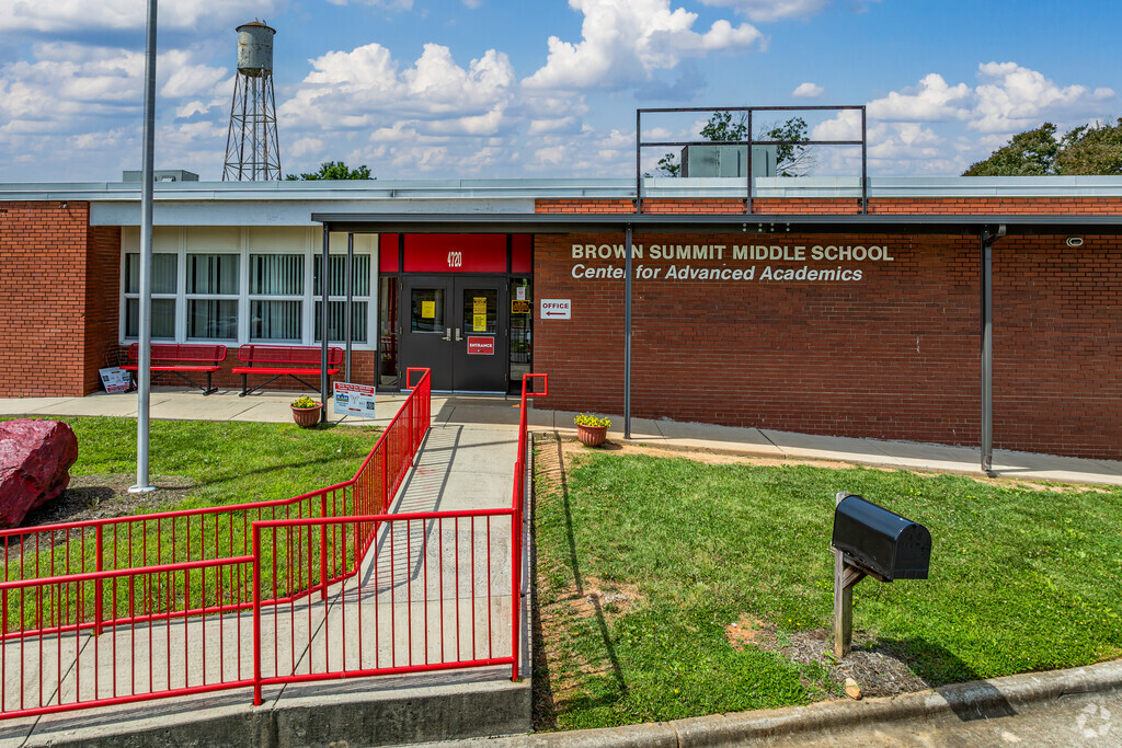 Brown Summit Middle School serves over 200 students.