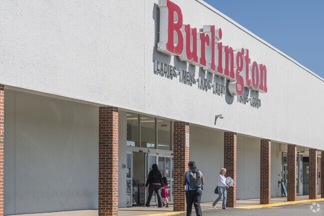 The shopping center near the Phillipsdale neighborhood is anchored by a Burlington store.