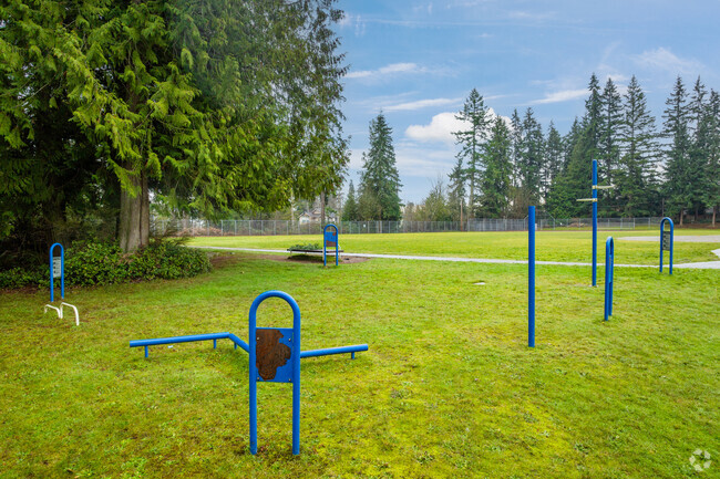 Mill Creek Elementary School has an outdoor fitness station for students and locals to use.