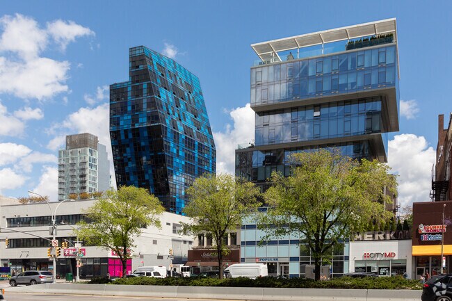 The Lower East Side has many New contemporary designed buildings, including 100 Norfolk St.