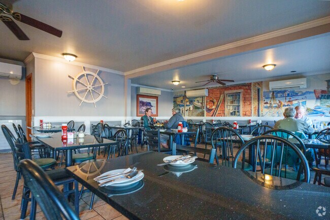 Grab a seat inside the Causeway Restaurant and enjoy eating among the casual atmosphere.