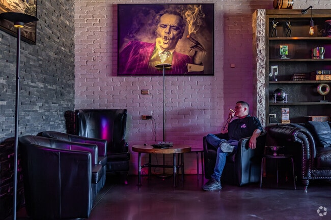 Churchill's cigar lounge provides residents a place to relax in Brookside.