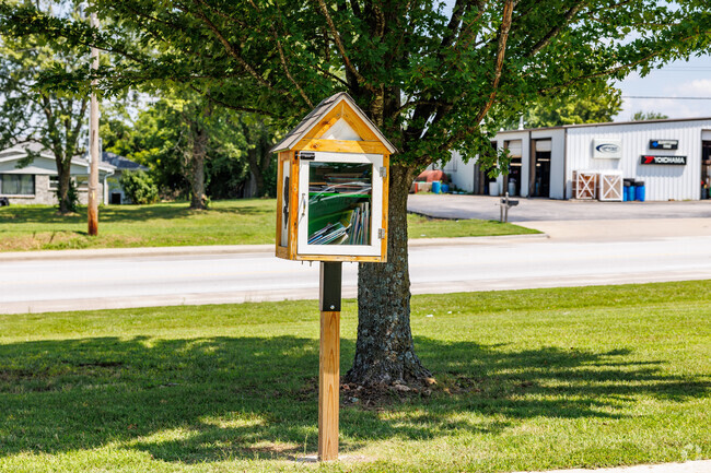 A free little library offers year round reading adventure for South Elementary students.