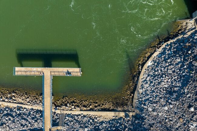 Murray Hills residents can fish on the docks at the Chickamauga Dam.