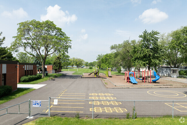 Plainfield Elementary School has a spacious playground for students.