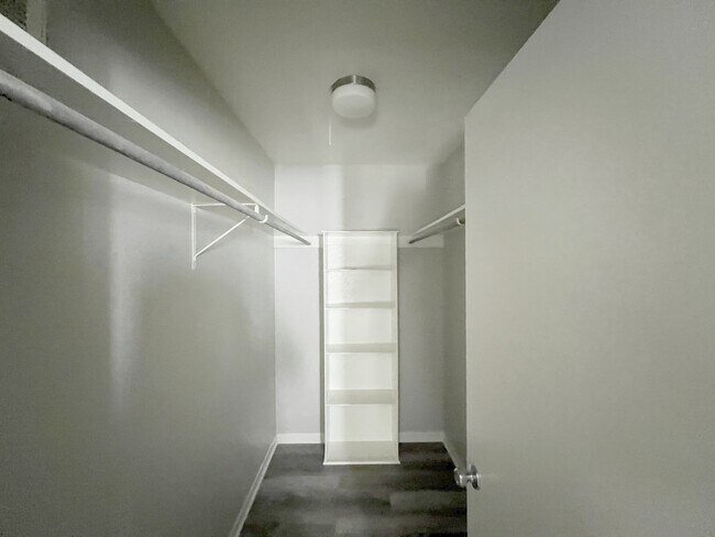 Store your belongings in style in this walk-in closet.