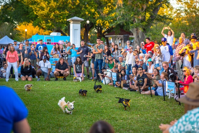 A favorite of the Bark in the Park event is the annual wiener dog race.