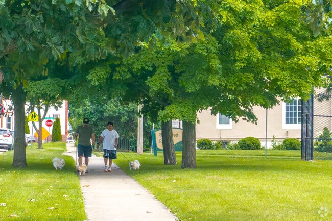 Enjoy a brisk morning walk at Bluff Street Park.