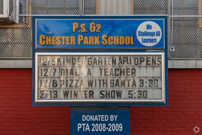 PS 62 Chester Park has 824 students in grades PK, K-5.