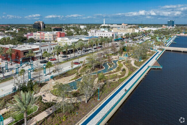 The Riverfront Shops along historic Beach Street offer many retail options in Daytona Beach.