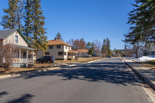 Soudan has quiet streets with various home styles.