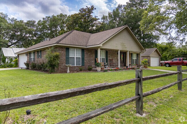 Compact brick homes with split rail fencing are one of Bloomingdale's most common home type.