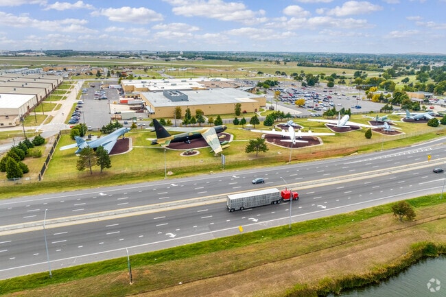 Tinker Air Force Base has a display of fighter jets and bombers in Midwest City.