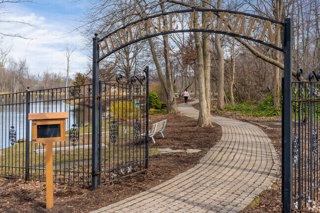 Heritage Garden Trail runs through the garden and around Heritage Lake near Shelby Township.