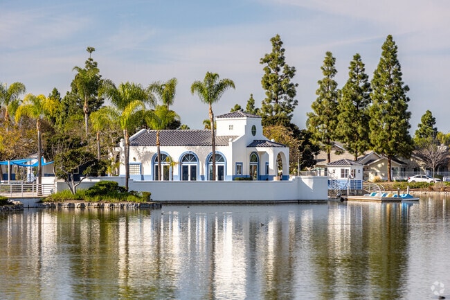 Eastlake has lots of beautiful architecture surrounded by water.