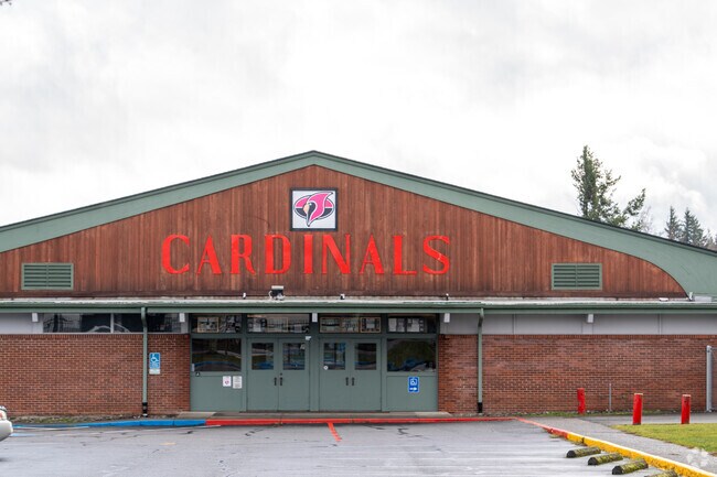 Entrance to the gym of Corbett School.
