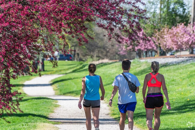 Monument Park has a 3.4-mile raceway track to walk, run, bike, or just slowly enjoy.