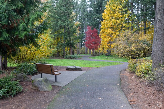 Tiger Tree Park on NE 149th Avenue features scenic walking paths.