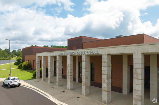 North Jefferson Middle School has a B-  Niche score.