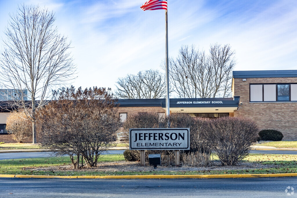 Jefferson Elementary School is located within a quiet neighborhood in Dekalb.