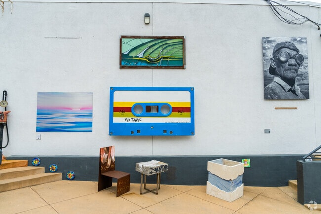 There is no shortage of artwork throughout the Cedros Design District  of Solana Beach.